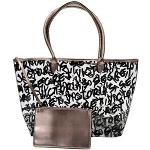 VS Clear Tote With Rose Gold Handles